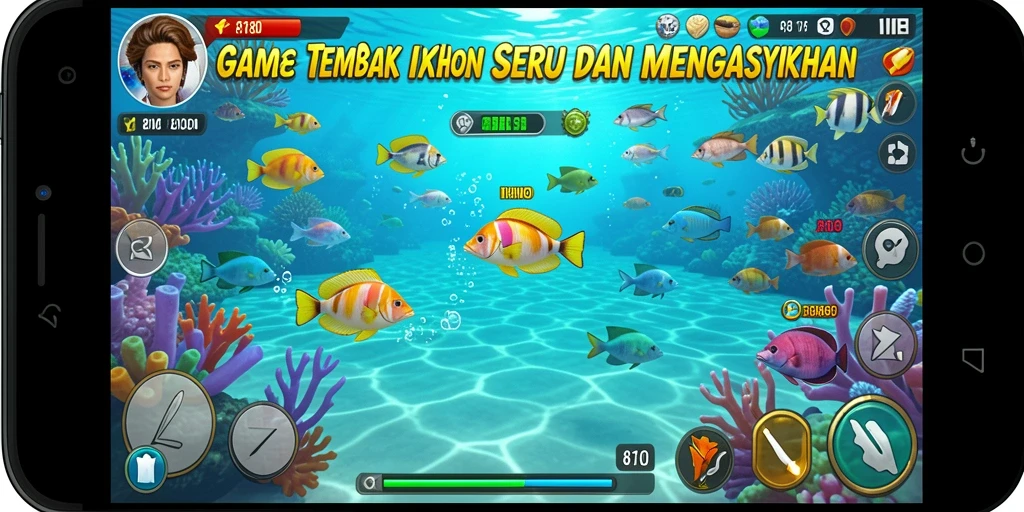 Tampilan gameplay seru dari game Tembak Ikan 8180.