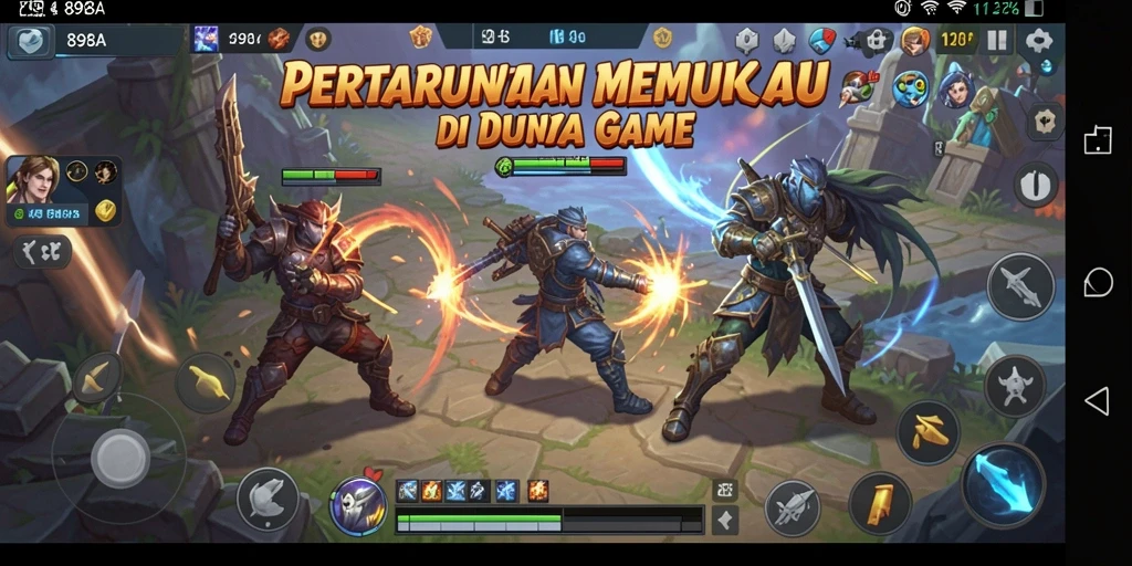 Tangkapan layar utama 898A menampilkan aksi pertarungan yang intens.