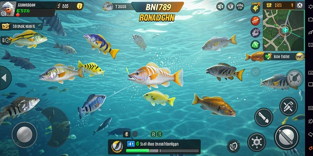 Tampilan screenshot BNI789 menampilkan gameplay Tembak Ikan yang seru.