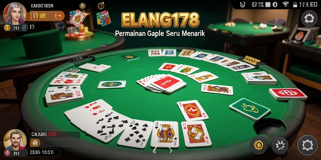 Tampilan gameplay seru dari permainan Gaple ELANG178.