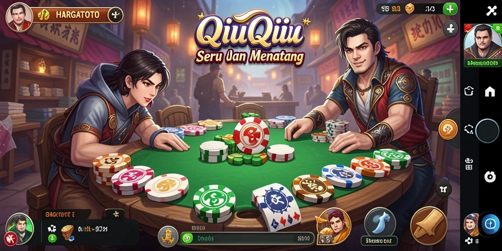 Tampilan gameplay QiuQiu yang seru dan menarik.