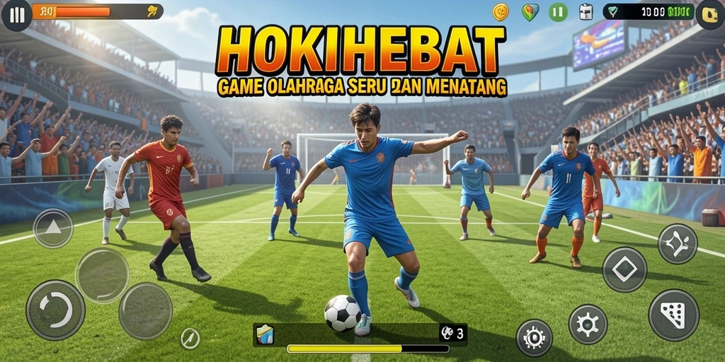 Tampilan seru gameplay HOKIHEBAT dalam aksi olahraga.