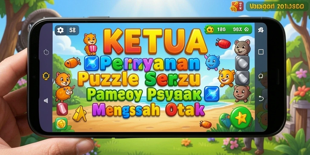 Screenshot gameplay KETUA menampilkan tantangan puzzle yang menarik.