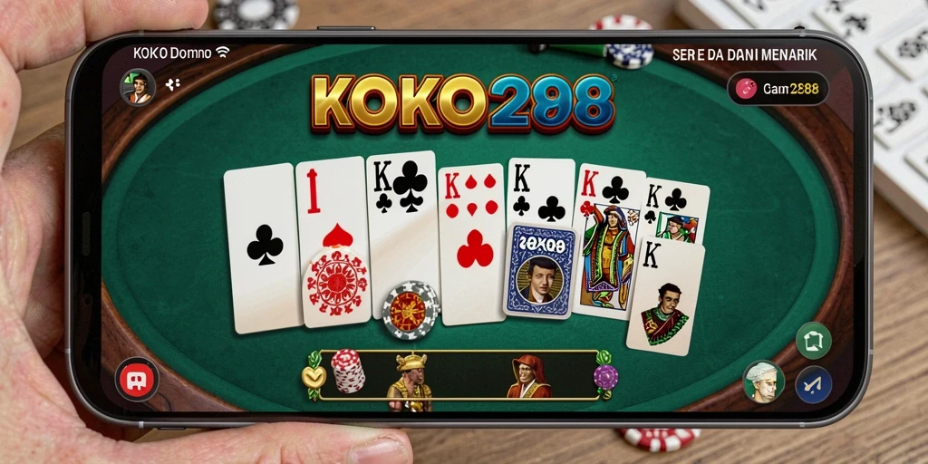 Tampilan gameplay seru dalam KOKO288 dengan pemain domino aktif.