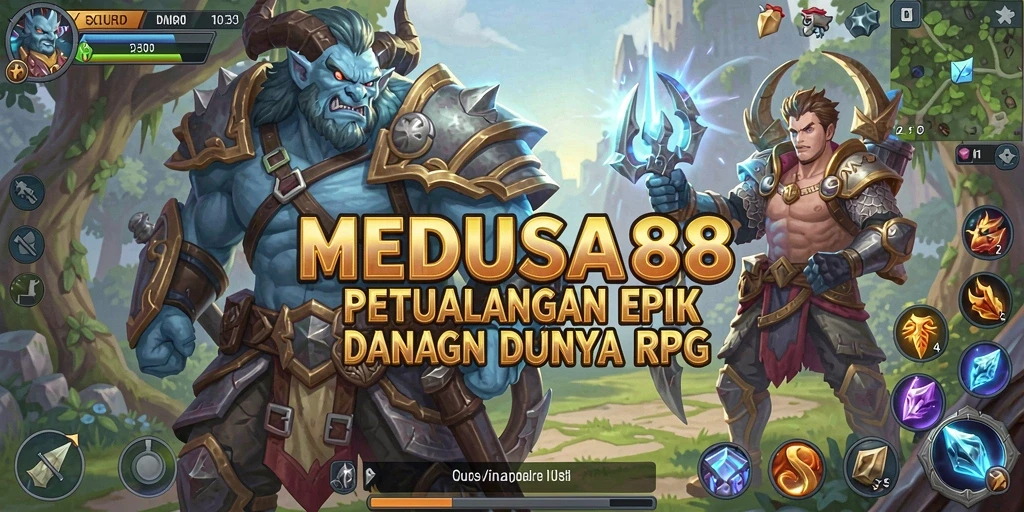 Tampilan gameplay seru di dunia RPG MEDUSA88.