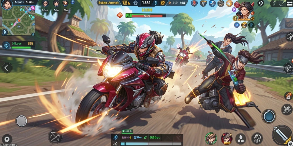 Gameplay MLBB8 yang penuh aksi dan adrenalin balapan motor.