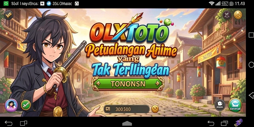 Tampilan gameplay OLXTOTO dengan aksi pertarungan karakter Anime yang mendebarkan.