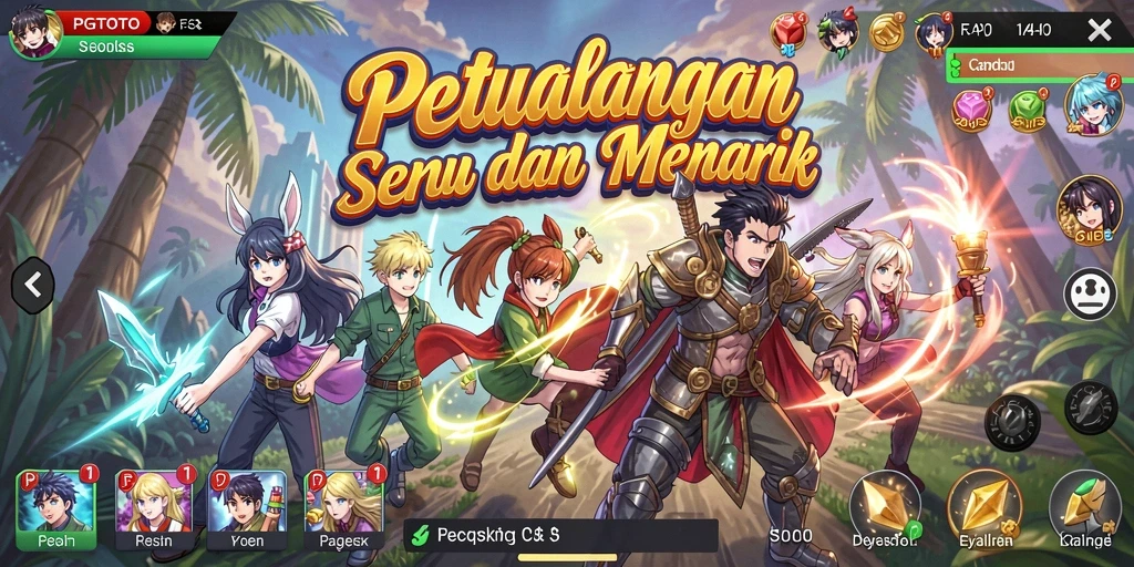 Tampilan gameplay PGTOTO yang menakjubkan dan karakter Anime yang menarik.