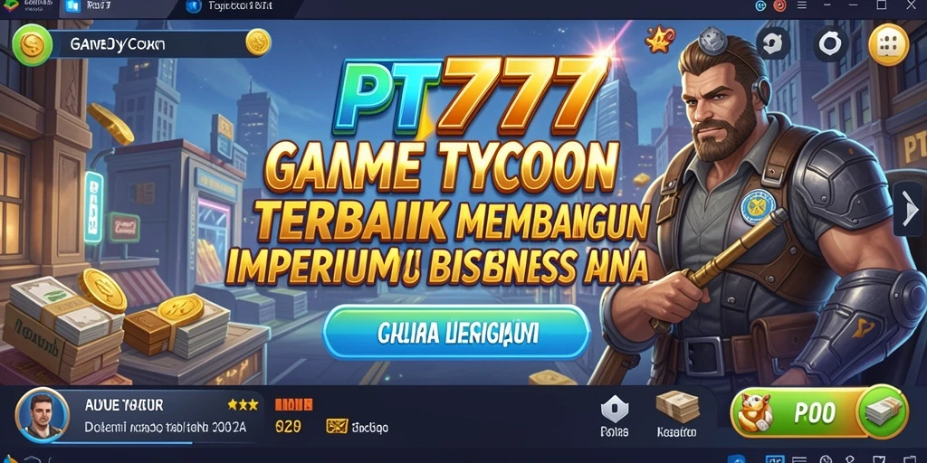 Tampilan gameplay PT777 yang menampilkan strategi manajemen perusahaan.