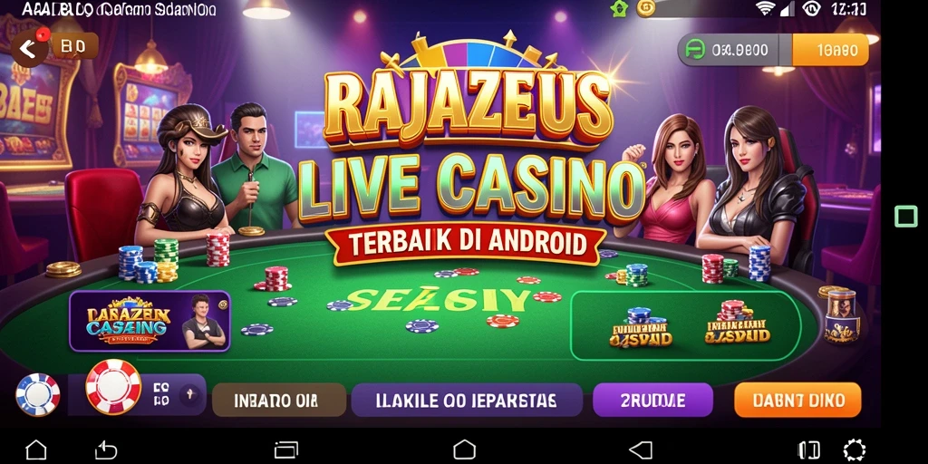 Tampilan gameplay menarik dalam aplikasi Live Casino RAJAZEUS.