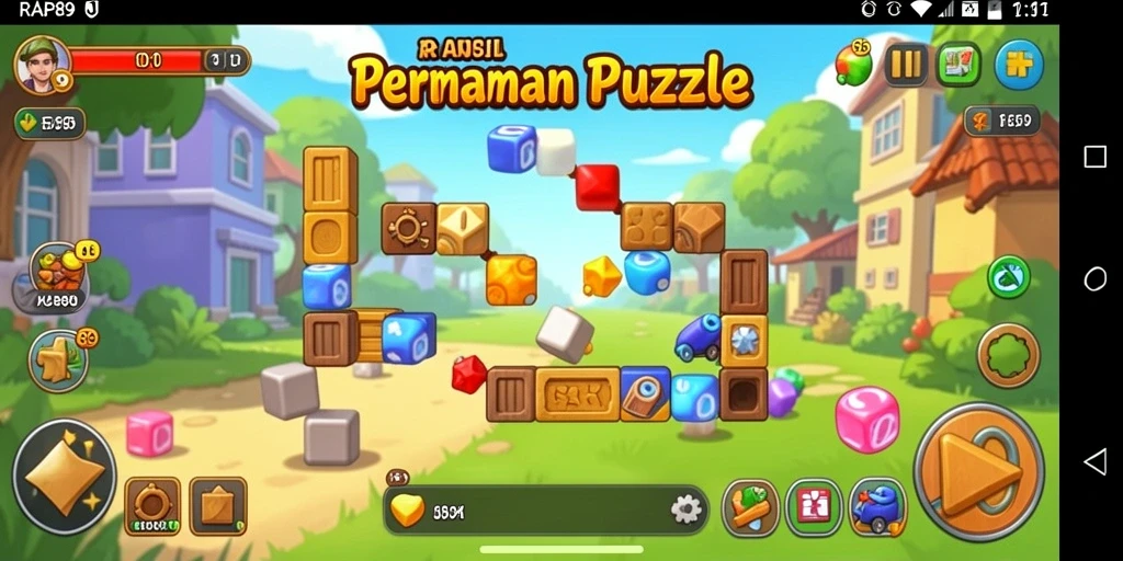 Tangkapan layar gameplay RAP89 yang menampilkan puzzle menarik dan tantangan seru.