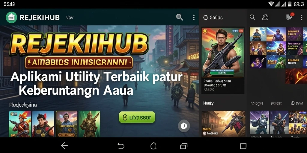 Screenshot utama REJEKIHUB menunjukkan fitur analisis keberuntungan yang interaktif.