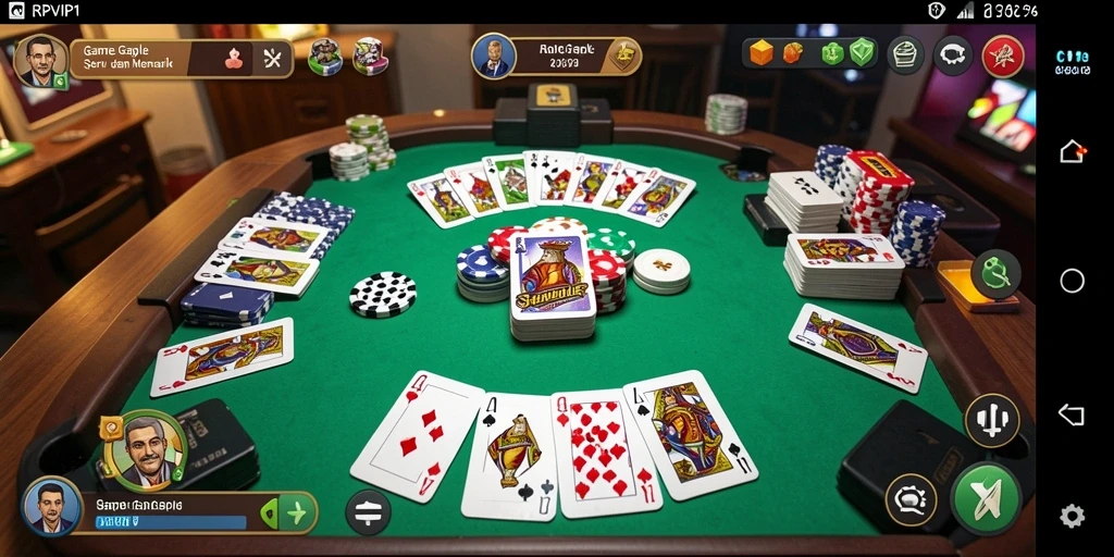 Tampilan gameplay Gaple yang seru di RPVIP1.