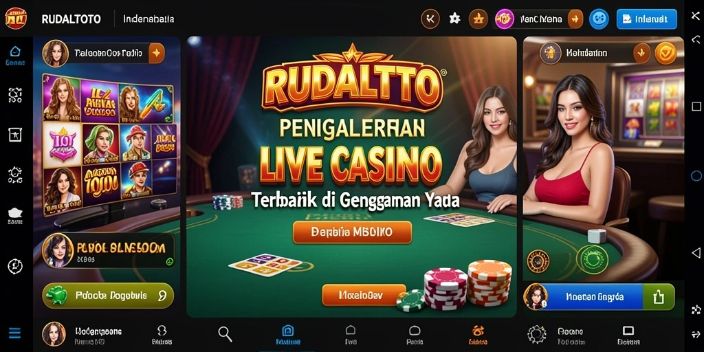 Screenshot gameplay Live Casino RUDALTOTO yang mendebarkan.