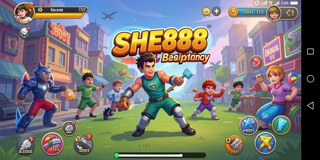 Screenshot gameplay SHE888 menampilkan aksi seru dan grafis menarik.
