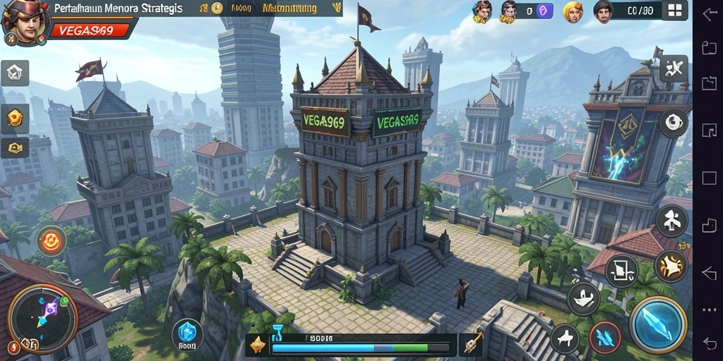 Tampilan gameplay <strong>VEGAS969</strong> yang mendebarkan dalam genre Tower Defense.